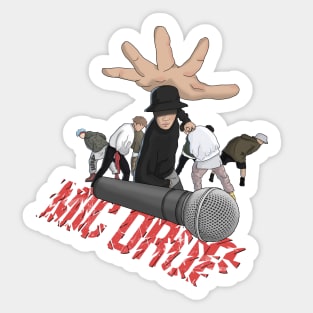 mic drop bam! Sticker